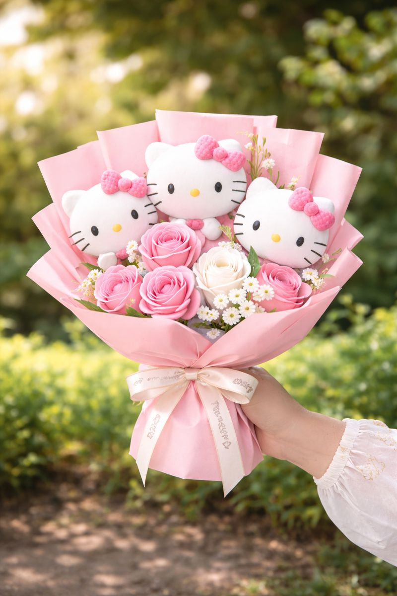Kitty Love Bouquet™ - Bukiet z prezentem