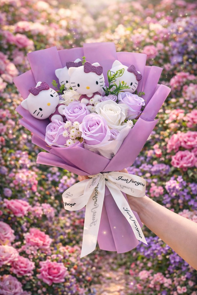 Kitty Love Bouquet™ - Bukiet z prezentem